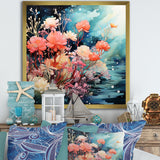 Romantic underwater Coral Paradise - Coral Wall Decor