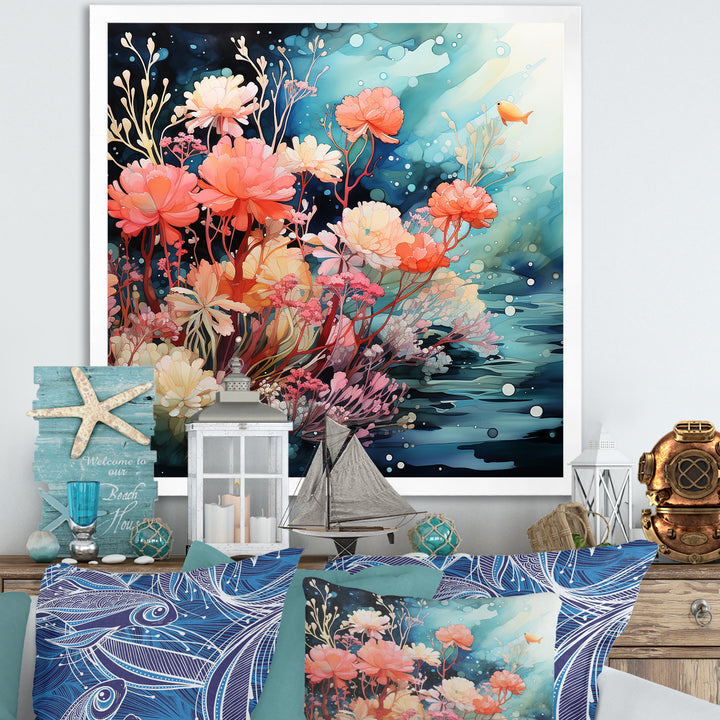 Romantic underwater Coral Paradise - Coral Wall Decor