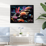 Tranquility coral Reef Serenity - Blue Coral Wall Art