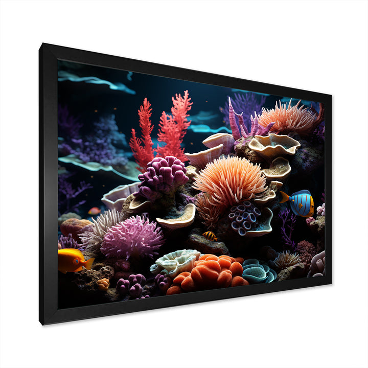 Tranquility coral Reef Serenity - Blue Coral Wall Art