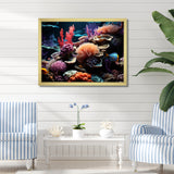 Tranquility coral Reef Serenity - Blue Coral Wall Art