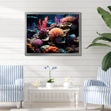 Tranquility coral Reef Serenity - Blue Coral Wall Art