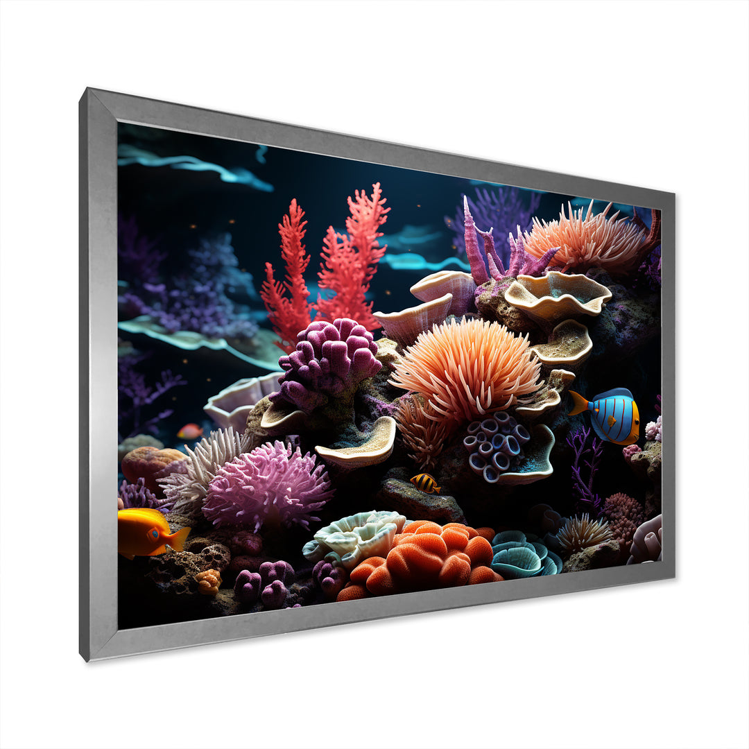 Tranquility coral Reef Serenity - Blue Coral Wall Art