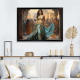 Blue and gold Belly Dancer - Fashion Canvas Wall Art