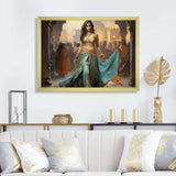 Blue and gold Belly Dancer - Fashion Canvas Wall Art