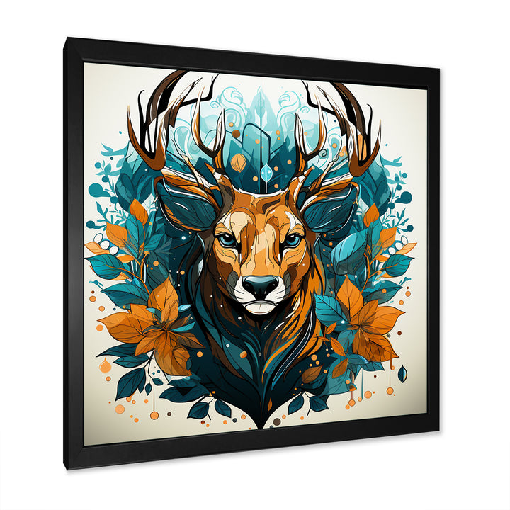 Tranquil Graze Deer in Nature - Deer Bedroom Wall Art