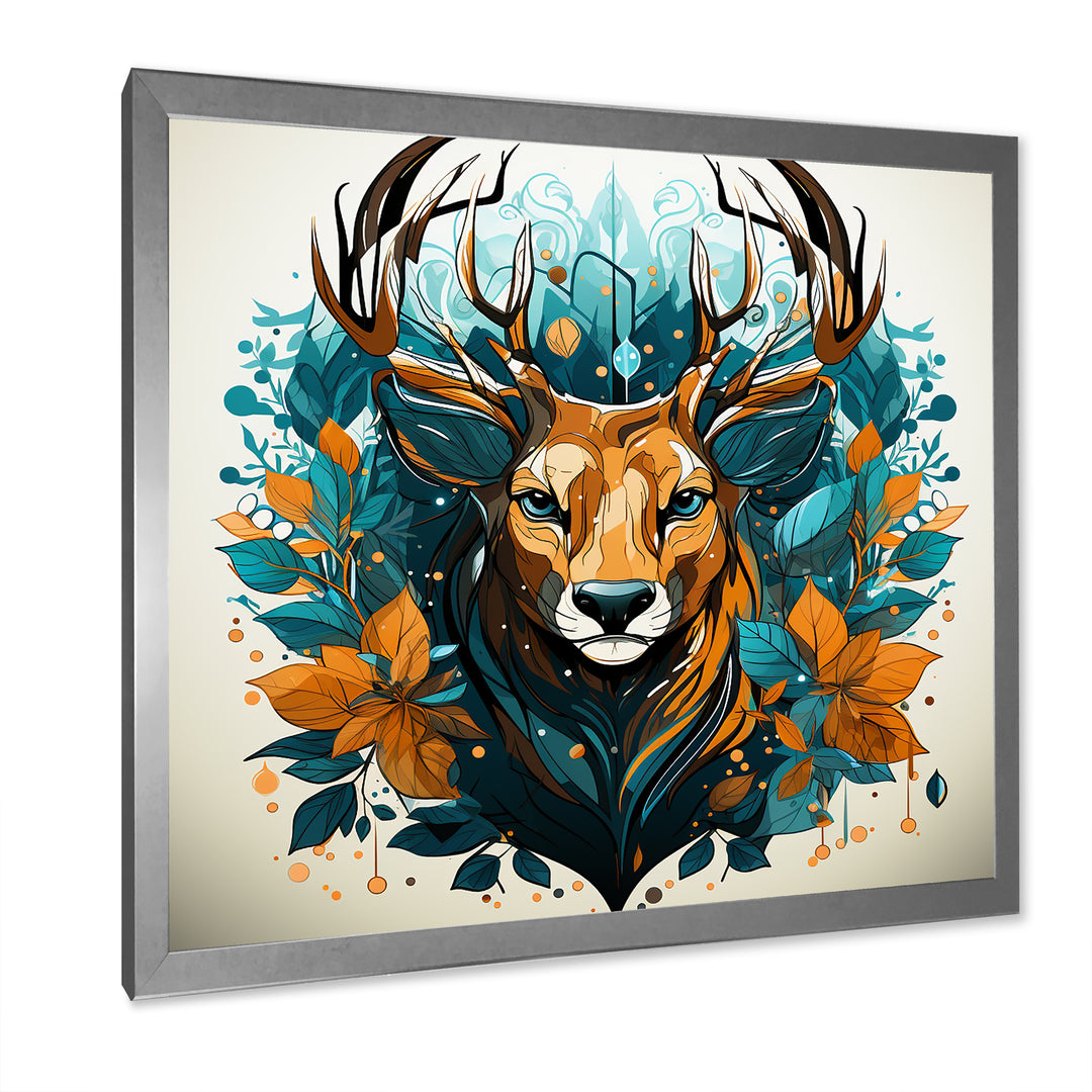 Tranquil Graze Deer in Nature - Deer Bedroom Wall Art