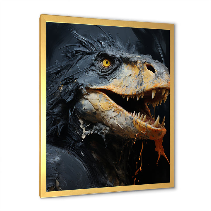 Grey Raptor Dinosaur - Dinosaur Wall Decor
