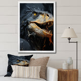Grey Raptor Dinosaur - Dinosaur Wall Decor