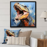 Blue dinosaur hunters - Dinosaur Wall Art Prints