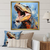 Blue dinosaur hunters - Dinosaur Wall Art Prints