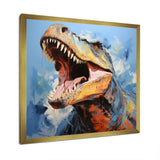 Blue dinosaur hunters - Dinosaur Wall Art Prints