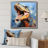 Blue dinosaur hunters - Dinosaur Wall Art Prints