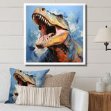 Blue dinosaur hunters - Dinosaur Wall Art Prints