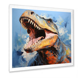 Blue dinosaur hunters - Dinosaur Wall Art Prints
