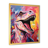 Popart Dino elegance - Dinosaur Framed Canvas Art