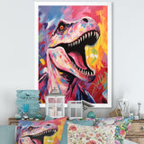 Popart Dino elegance - Dinosaur Framed Canvas Art