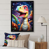 Cubist cute dinosaur for kids - Dinosaur Bedroom Wall Art