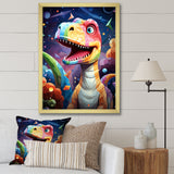 Cubist cute dinosaur for kids - Dinosaur Bedroom Wall Art