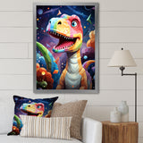 Cubist cute dinosaur for kids - Dinosaur Bedroom Wall Art