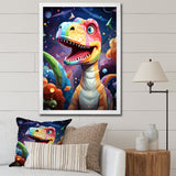 Cubist cute dinosaur for kids - Dinosaur Bedroom Wall Art
