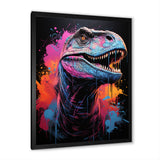 Blue and Purple Prehistoric dinosaur portrait - Dinosaur Wall Decor