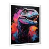 Blue and Purple Prehistoric dinosaur portrait - Dinosaur Wall Decor
