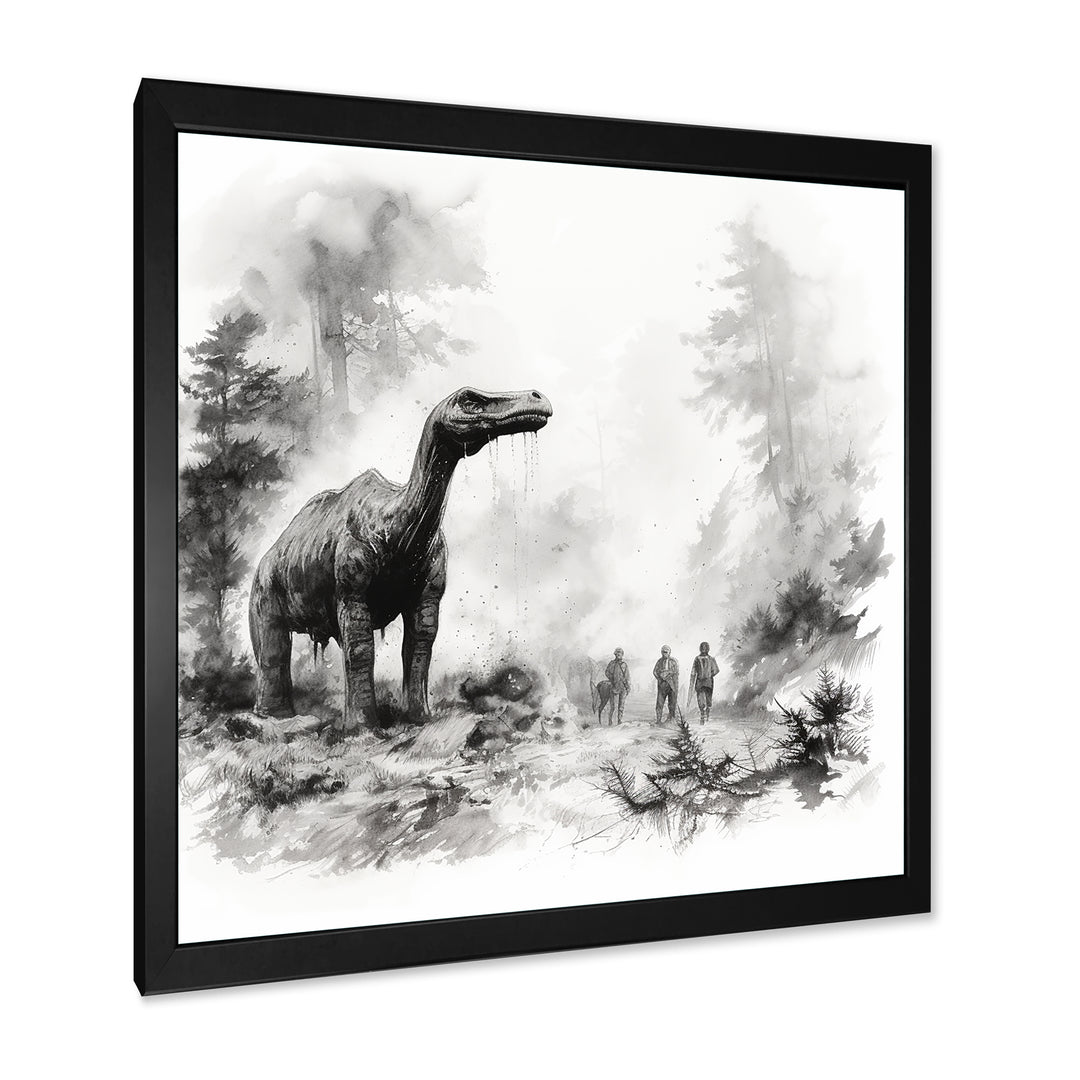Impressionist Mesozoic pre historic landscape - Dinosaur Wall Art Prints
