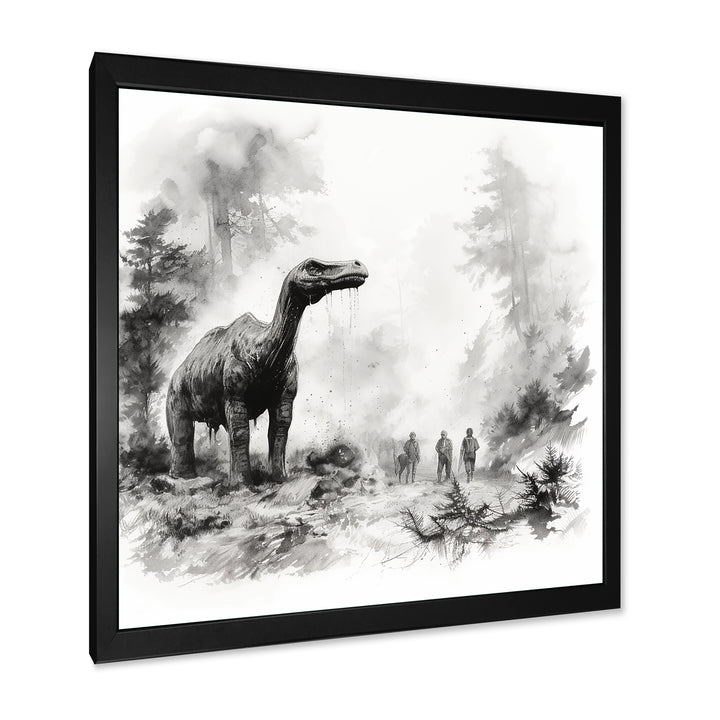 Impressionist Mesozoic pre historic landscape - Dinosaur Wall Art Prints