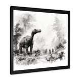 Impressionist Mesozoic pre historic landscape - Dinosaur Wall Art Prints