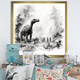 Impressionist Mesozoic pre historic landscape - Dinosaur Wall Art Prints