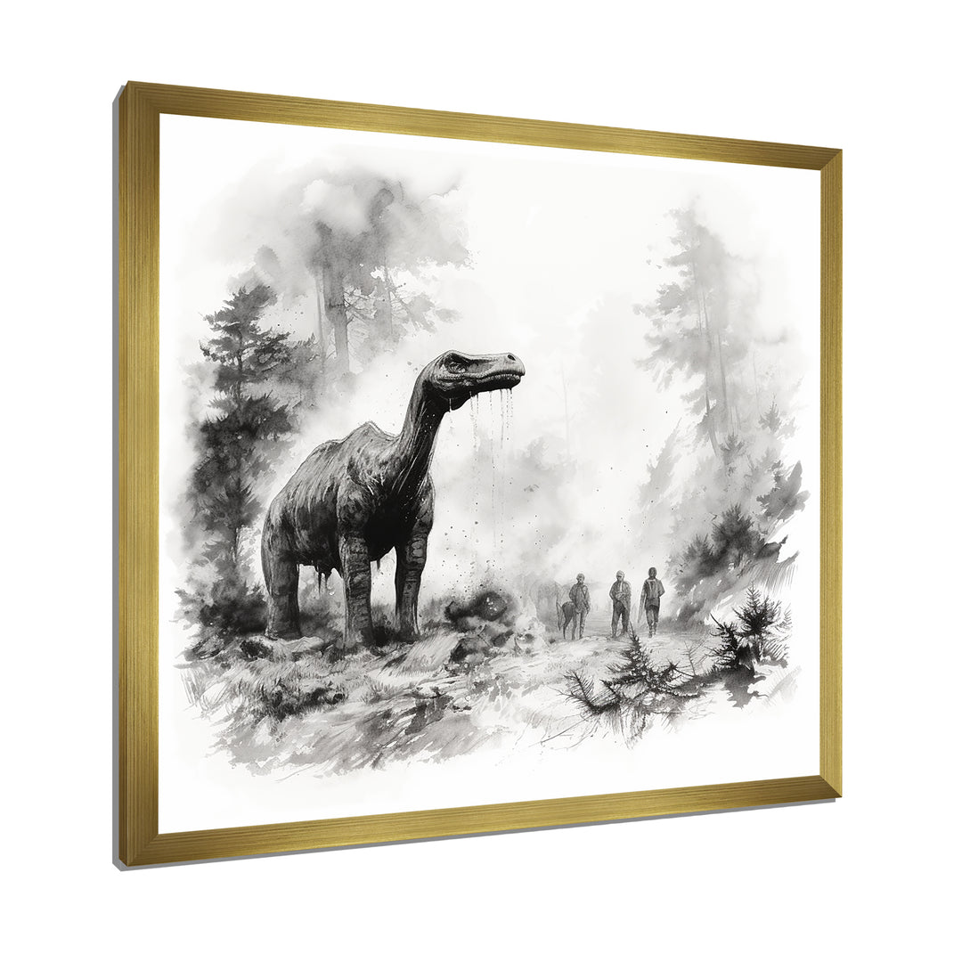 Impressionist Mesozoic pre historic landscape - Dinosaur Wall Art Prints