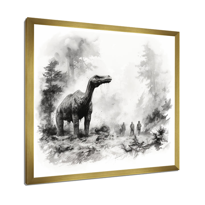 Impressionist Mesozoic pre historic landscape - Dinosaur Wall Art Prints
