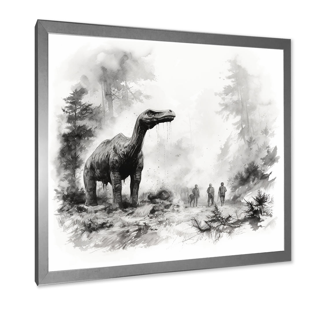 Impressionist Mesozoic pre historic landscape - Dinosaur Wall Art Prints