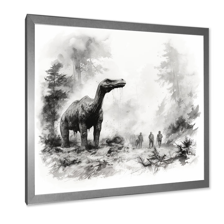 Impressionist Mesozoic pre historic landscape - Dinosaur Wall Art Prints