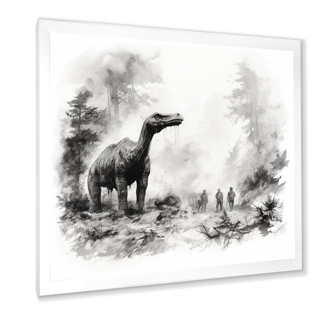 Impressionist Mesozoic pre historic landscape - Dinosaur Wall Art Prints