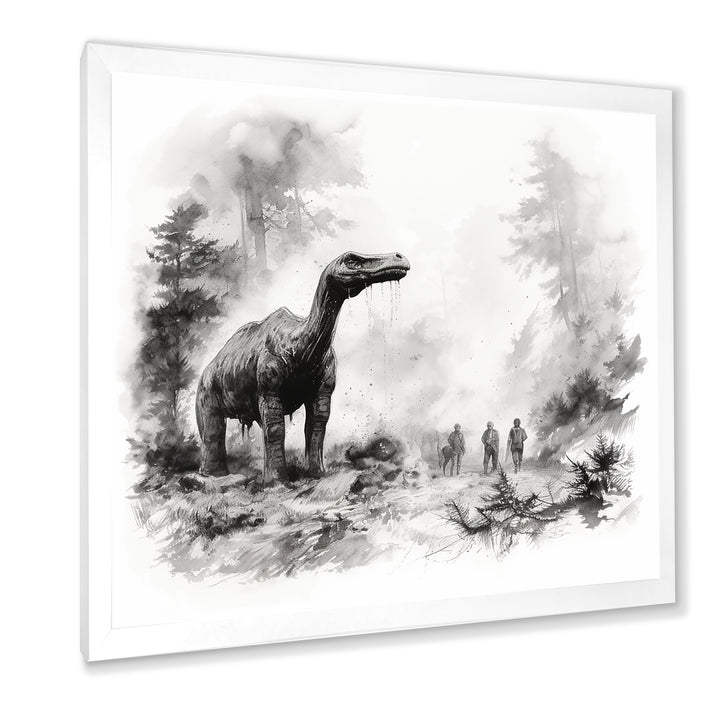 Impressionist Mesozoic pre historic landscape - Dinosaur Wall Art Prints
