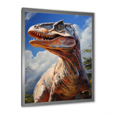 Prehistoric Velociraptor portrait - Dinosaur Large Canvas Wall Art