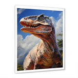Prehistoric Velociraptor portrait - Dinosaur Large Canvas Wall Art