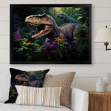 Prehistoric Velociraptors in the jungle - Dinosaur Home Decor Art