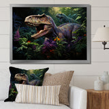Prehistoric Velociraptors in the jungle - Dinosaur Home Decor Art