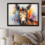 Abstract Donkey Reverie - Animals Canvas Wall Art