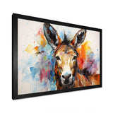 Abstract Donkey Reverie - Animals Canvas Wall Art