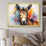 Abstract Donkey Reverie - Animals Canvas Wall Art