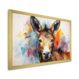 Abstract Donkey Reverie - Animals Canvas Wall Art