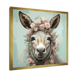 Cute floral donkey portrait - Donkey Wall Decor