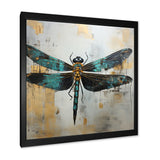 Green Dragonfly elegance - Dragonfly Bedroom Wall Art