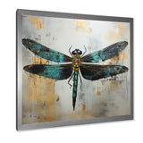 Green Dragonfly elegance - Dragonfly Bedroom Wall Art
