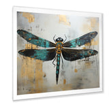 Green Dragonfly elegance - Dragonfly Bedroom Wall Art