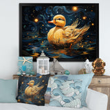 Yellow duck starry night wonders - Duck Wall Decor